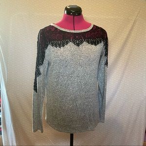 Gray Long Sleeve Blouse